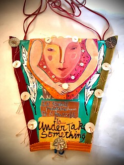 Painted & Mixed Media Purse