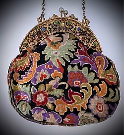Influenced by the Colors of Leon Bakst and Designs of the Wiener Werkstatte w jeweled filagree frame